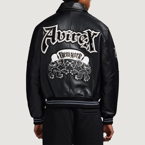 Men's Avirex Black Jacket Goth Jacket