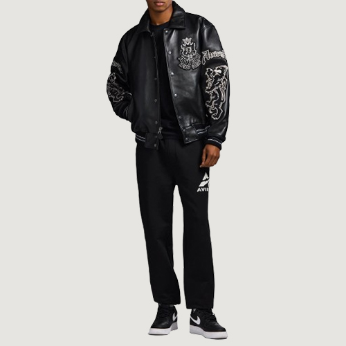Men's Avirex Black Jacket Goth Jacket