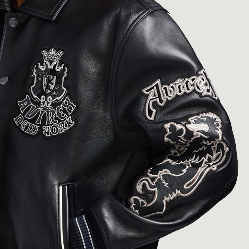 Men's Avirex Black Jacket Goth Jacket