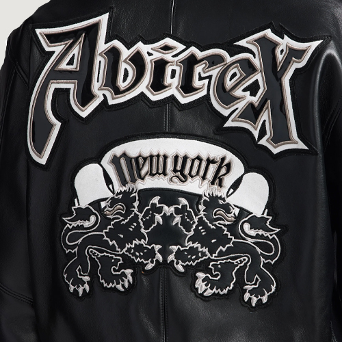 Men's Avirex Black Jacket Goth Jacket