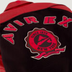 Men's Avirex Classic Wool Black Leather Varsity Jacket