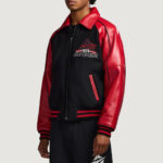 Men's Avirex Classic Wool Black Leather Varsity Jacket