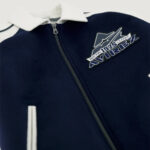 Men's Avirex Classic Wool Navy Blazer Leather Varsity Jacket