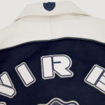 Men's Avirex Classic Wool Navy Blazer Leather Varsity Jacket