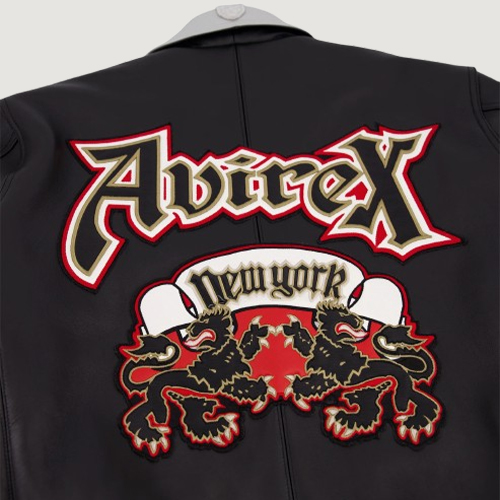 Men's Avirex Grey Violet 2 Tone Goth Jacket