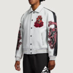 Men's Avirex Grey Violet 2 Tone Goth Jacket