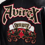 Men's Avirex Grey Violet 2 Tone Goth Jacket