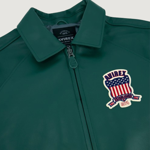 Men’s Avirex Real Leather Jacket Hunter Flight Bomber American Varsity