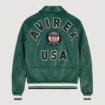 Men’s Avirex Real Leather Jacket Hunter Flight Bomber American Varsity