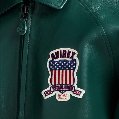 Men’s Avirex Real Leather Jacket Hunter Flight Bomber American Varsity