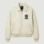 Men’s Avirex Real Leather Jacket Tofu Flight Bomber American Varsity