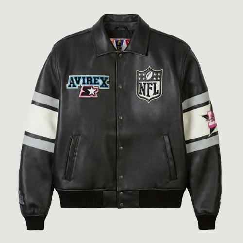 Men's Avirex X Starter Super Bowl Lx Leather Jacket