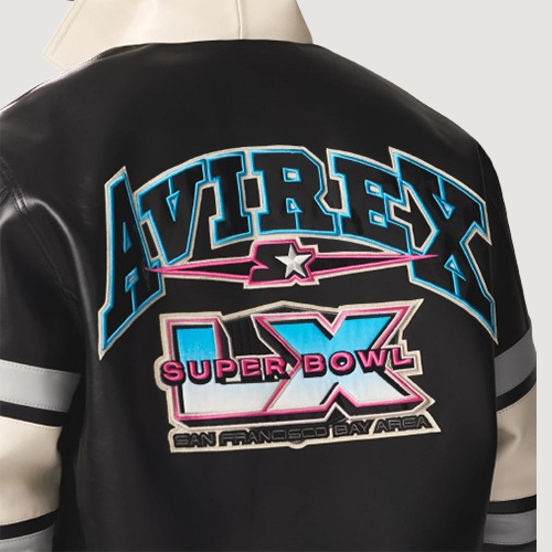 Men's Avirex X Starter Super Bowl Lx Leather Jacket