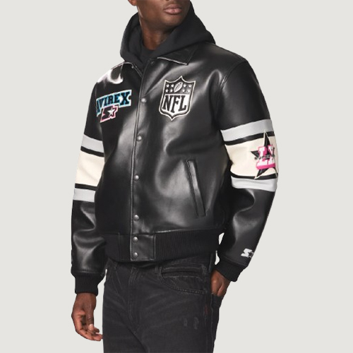 Men's Avirex X Starter Super Bowl Lx Leather Jacket