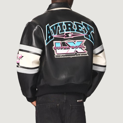Men's Avirex X Starter Super Bowl Lx Leather Jacket