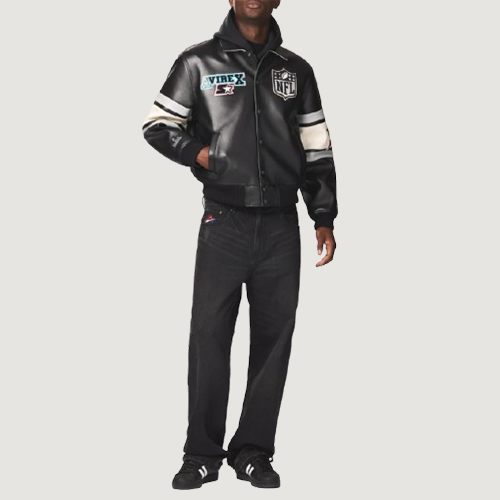 Men's Avirex X Starter Super Bowl Lx Leather Jacket