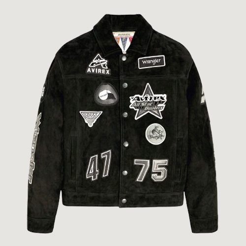 Men's Avirex X Wrangler Suede Trucker Jacket