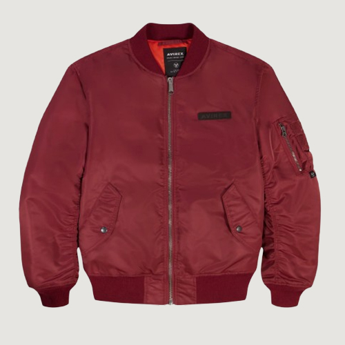Men's Ma-1 Nylon Cabernet Bomber Jacket