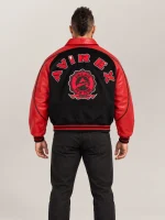 Men's Avirex Classic Wool Black & Red Leather Varsity Jacket