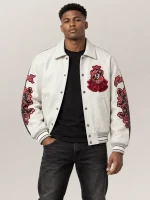 Men's Avirex Grey Violet 2 Tone Goth Jacket