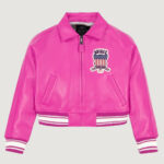 Women’s Avirex Cropped Icon Berry Bomber Jacket