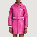 Women’s Avirex Cropped Icon Berry Bomber Jacket