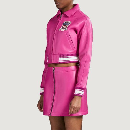 Women’s Avirex Cropped Icon Berry Bomber Jacket