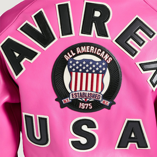 Women’s Avirex Cropped Icon Berry Bomber Jacket