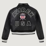 Women’s Avirex Cropped Icon Black Bomber Jacket