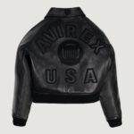 Women’s Avirex Cropped Icon Triple Black Bomber Jacket