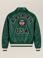 Men’s Avirex Real Leather Jacket Hunter Flight Bomber American Varsity