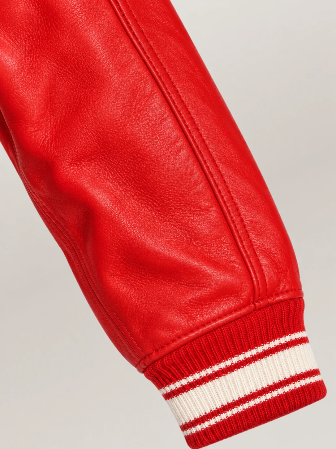 Women’s Avirex Cropped Icon Red Bomber Jacket