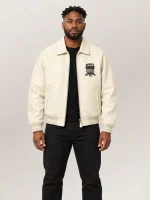 Men’s Avirex Real Leather Jacket Tofu Flight Bomber American Varsity