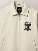 Men’s Avirex Real Leather Jacket Tofu Flight Bomber American Varsity