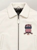 Women’s Avirex Cropped Icon White Bomber Jacket