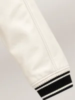 Women’s Avirex Cropped Icon White Bomber Jacket