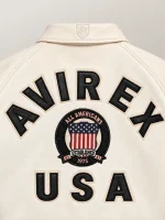 Women’s Avirex Cropped Icon White Bomber Jacket