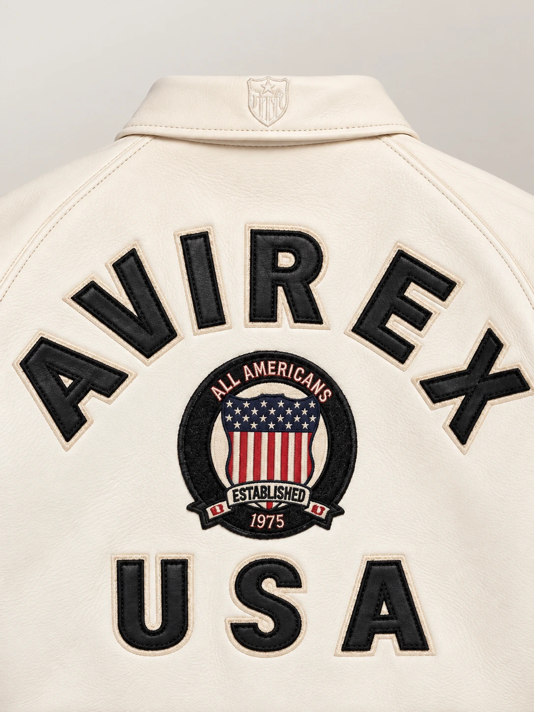 Women’s Avirex Cropped Icon White Bomber Jacket