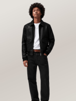 Men's Black Sheepskin Century A-2 Leather Jacket