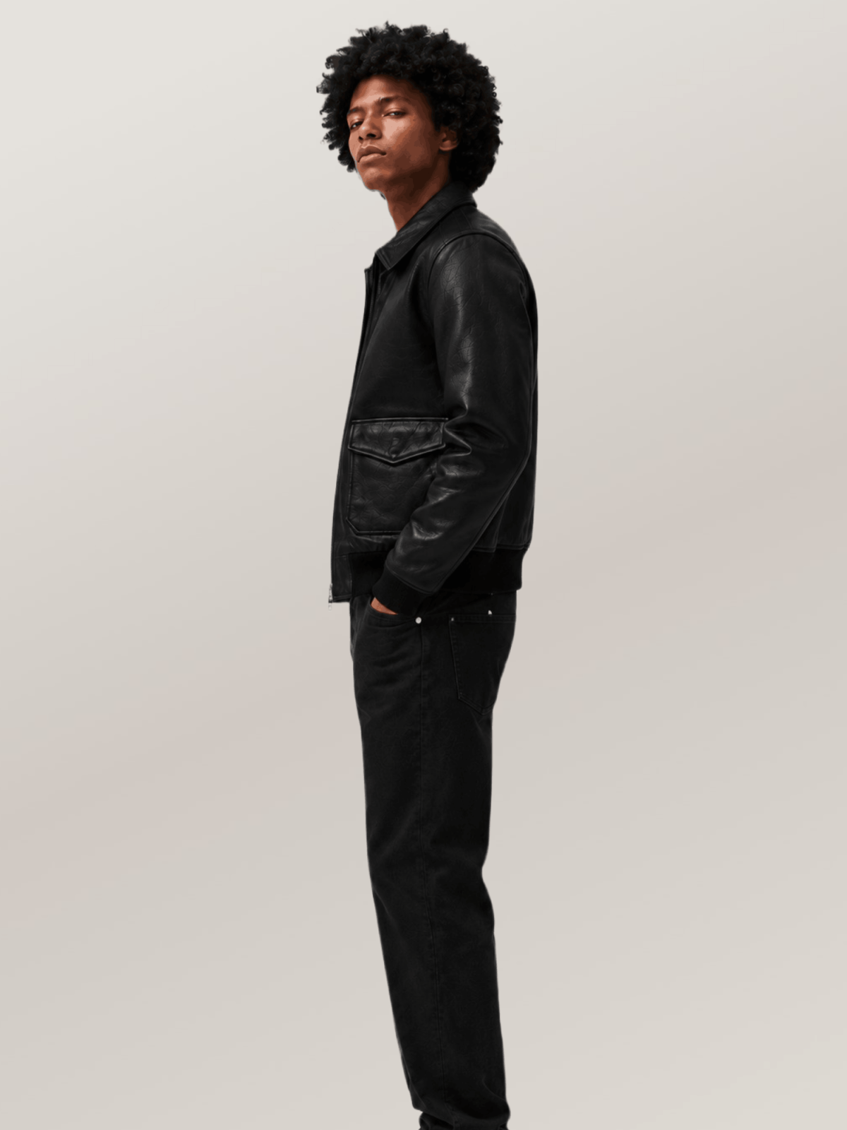 Men's Black Sheepskin Century A-2 Leather Jacket