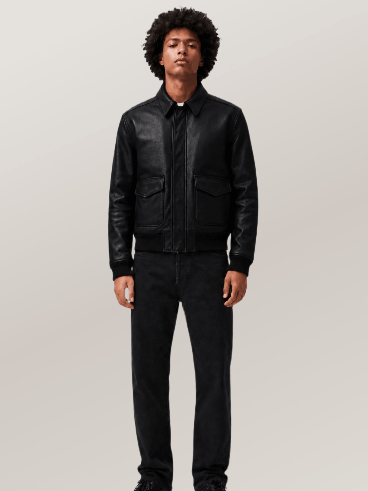 Men's Black Sheepskin Century A-2 Leather Jacket