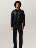 Men's Black Sheepskin Century A-2 Leather Jacket