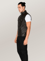 Men's Black lightly Alabama Moto Vest
