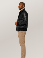 Men's Black Antique Sheepskin Jacket