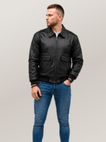 Men's Black Army Air Corp Leather Jacket