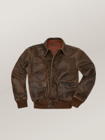 Men's Dark Brown Cowhide Battleworn A-2 Leather Jacket