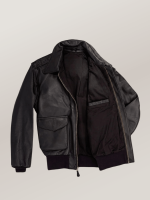 Men's Black Sheepskin Century A-2 Leather Jacket