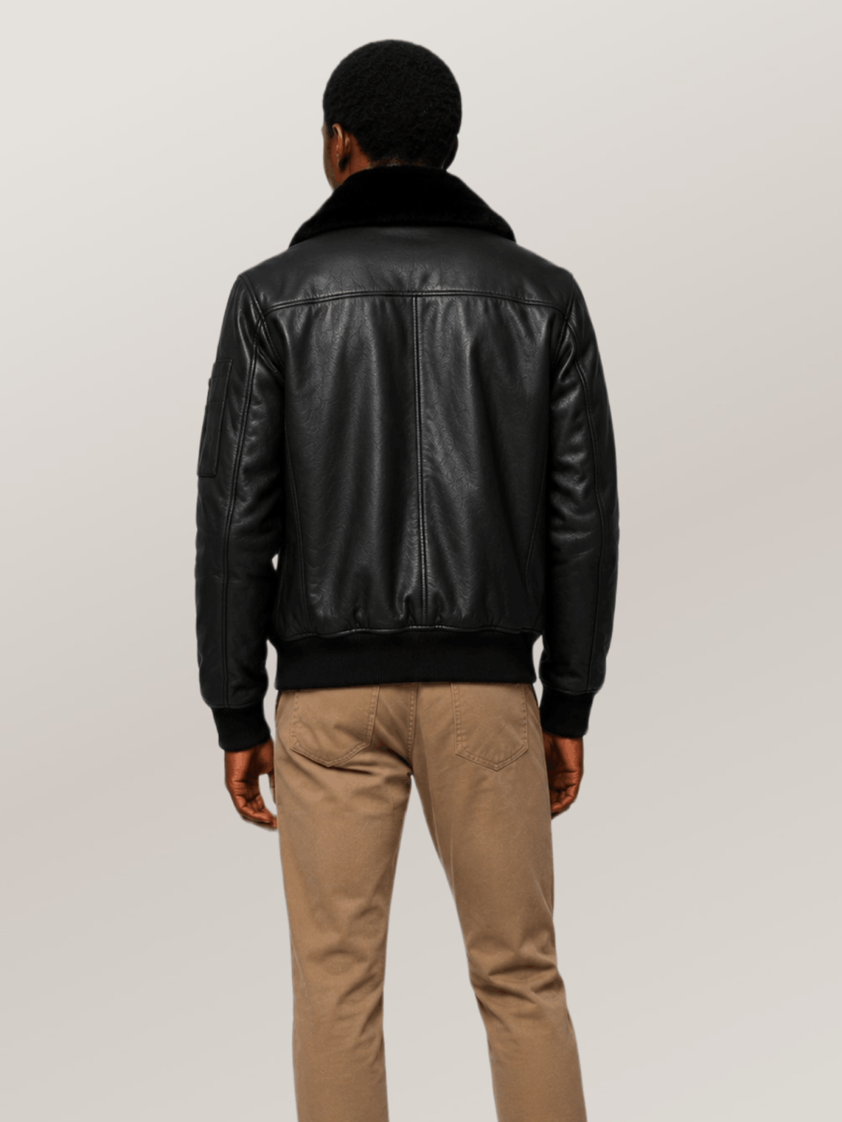 Men's Black Flight Leather Jacket