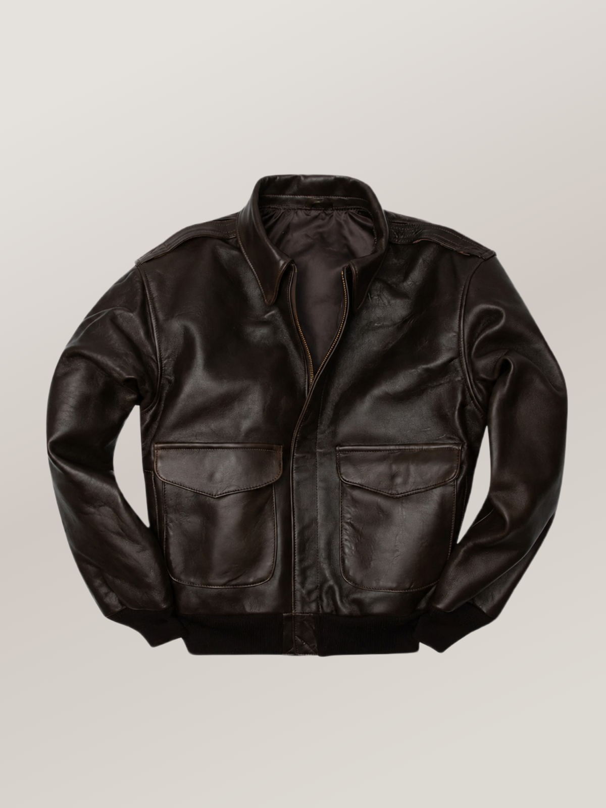 Men's Sheepskin Brown Mission A-2 Pilot’s Jacket