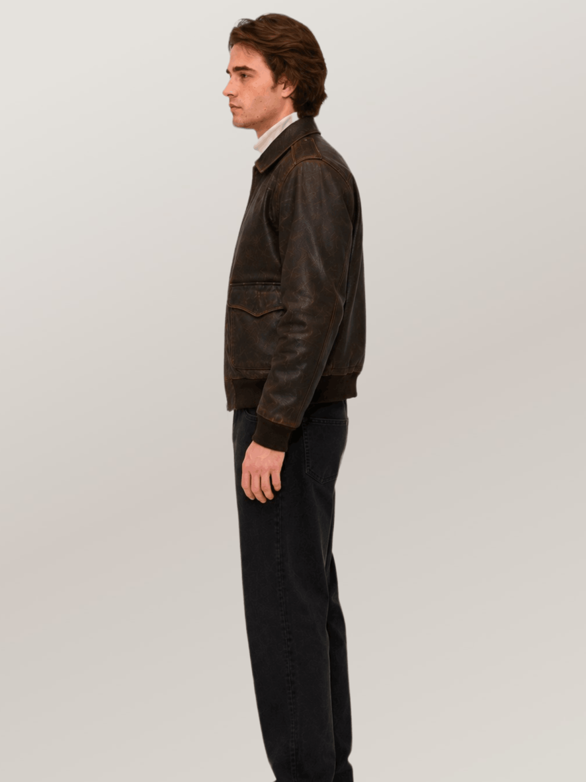 Men's Brown Mustang A-2 Leather Jacket